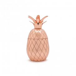 Ananas in Metal als Cocktailglas (Gold Finish) 